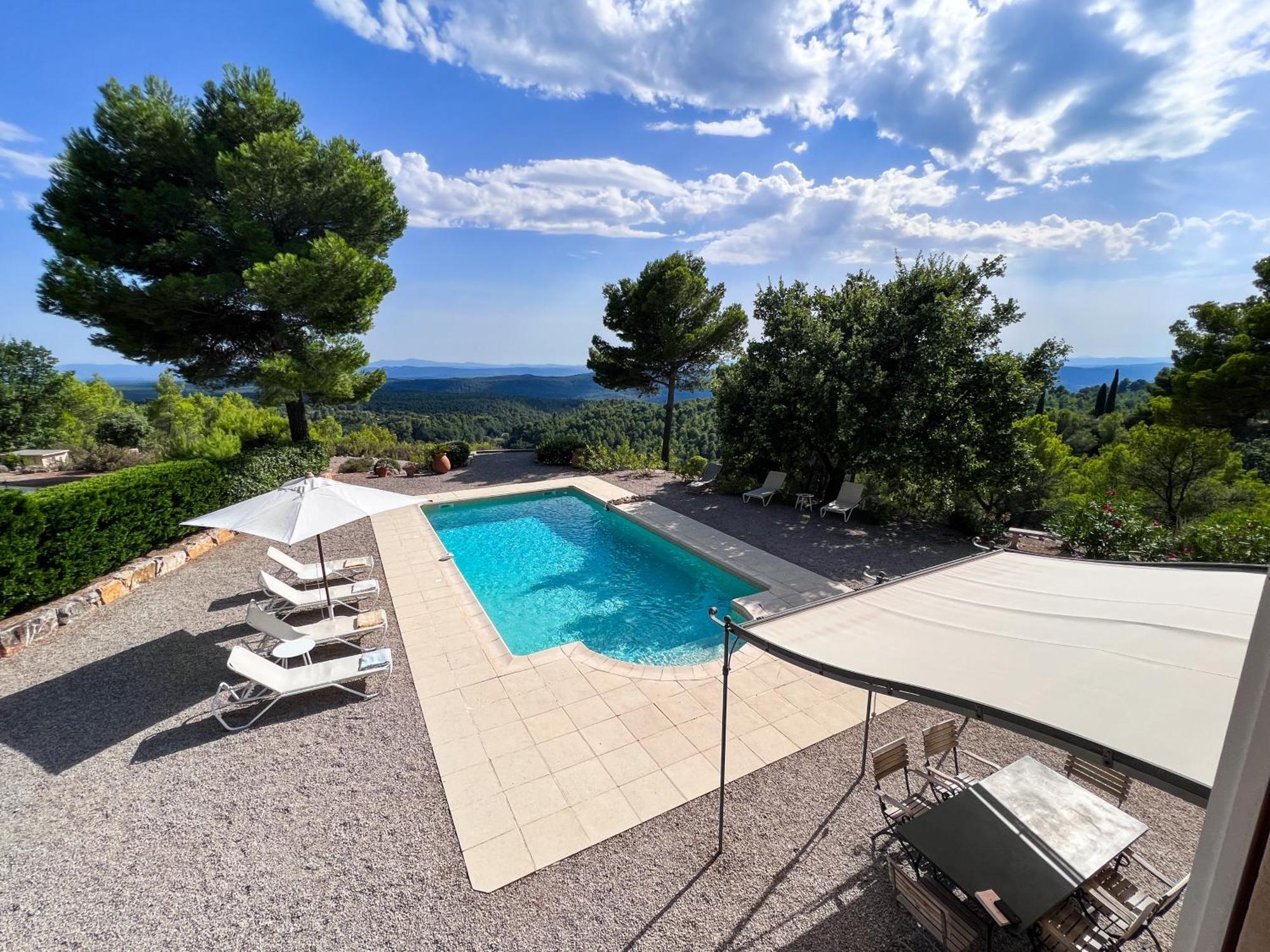 Villa "Le Sortilege" Vue Panoramique Et Piscine Tourtour Exterior foto